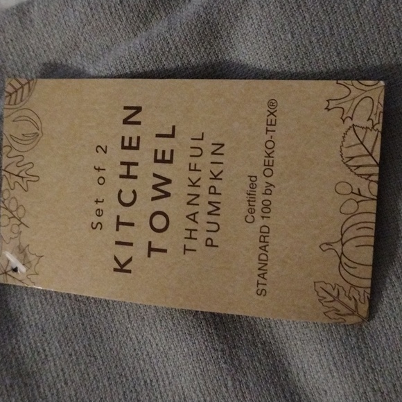 2 PC Oeko-tex Kitchen Towel Pumpkin Harvest Thanksgiving - Picture 3 of 5